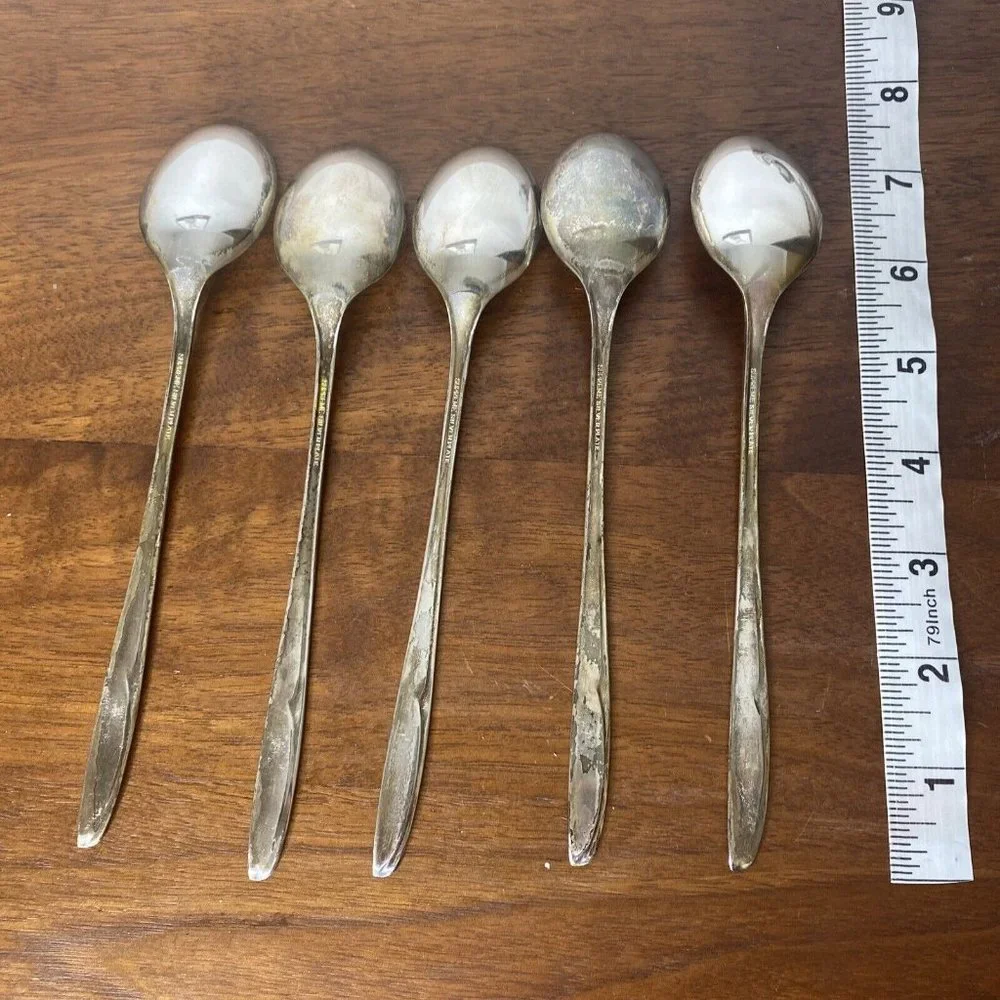 Supreme Cutlery Silverplate Flatware TEASPOONS Iced Tea Set 5
